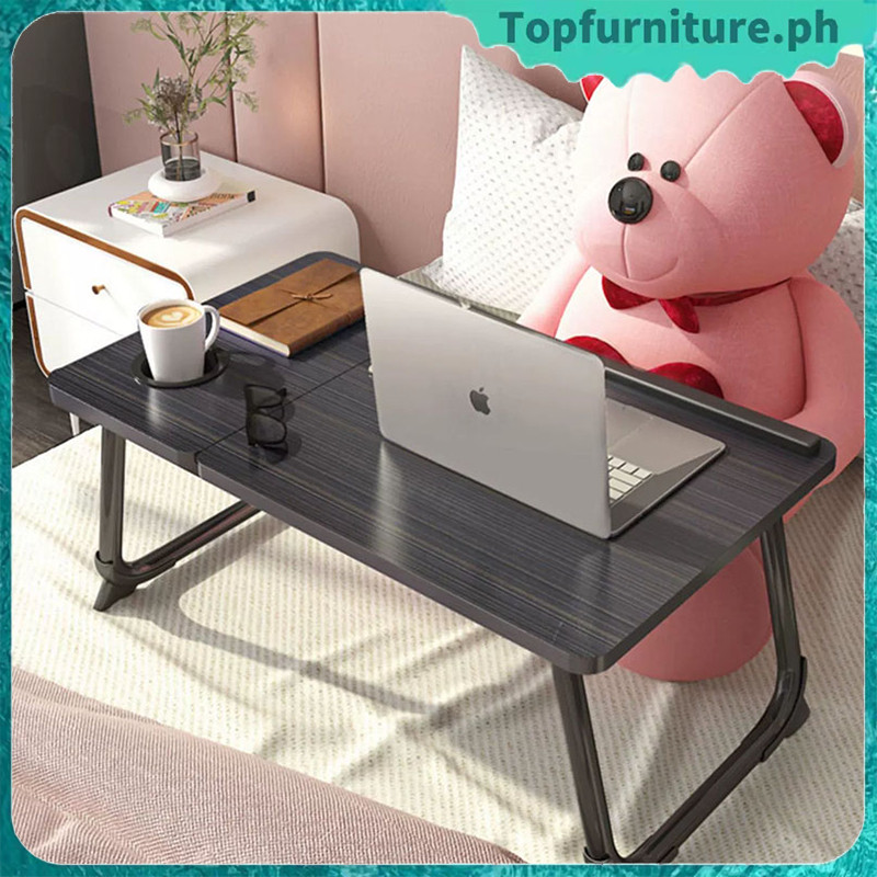 TOP - Black Foldable Lazy Table Portable Sofa Study Desk Adjustable ...