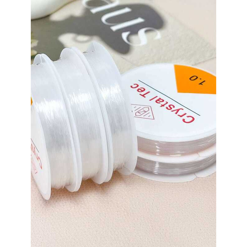 Transparent 0.4-1.0mm Crystal Elastic Cord Beading Bracelet Beads Craft ...
