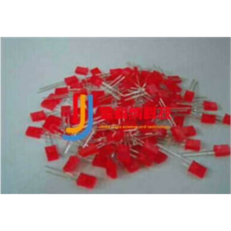 2*5*7 LED High Brightness Red Emitting Diode Flat Square Short Leg 38 ...