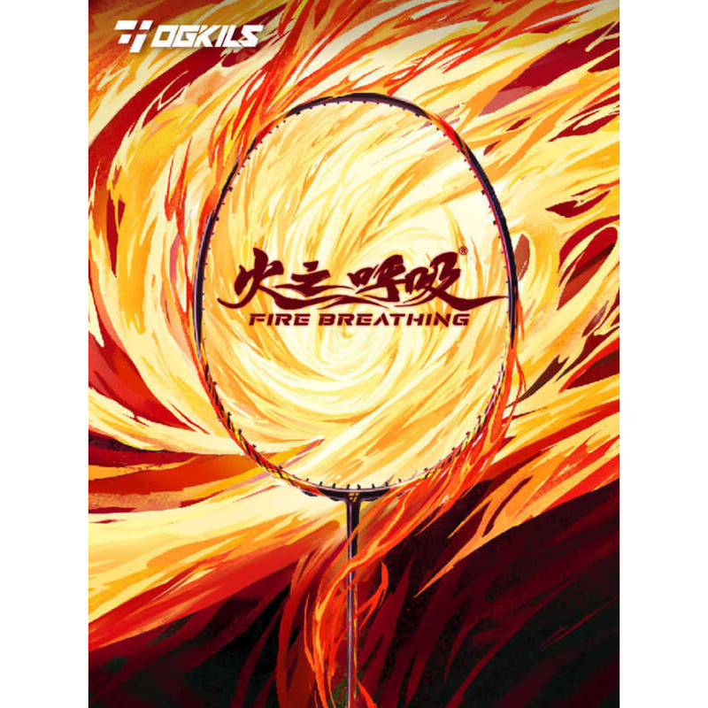 6B16 Breath Of Fire Badminton Racket By OGKILS Professional Full Carbon ...