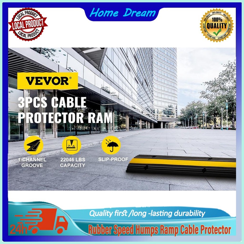Cable Ramp Wire Protector (Yellow/Black) Rubber Humps Speed Bump One ...