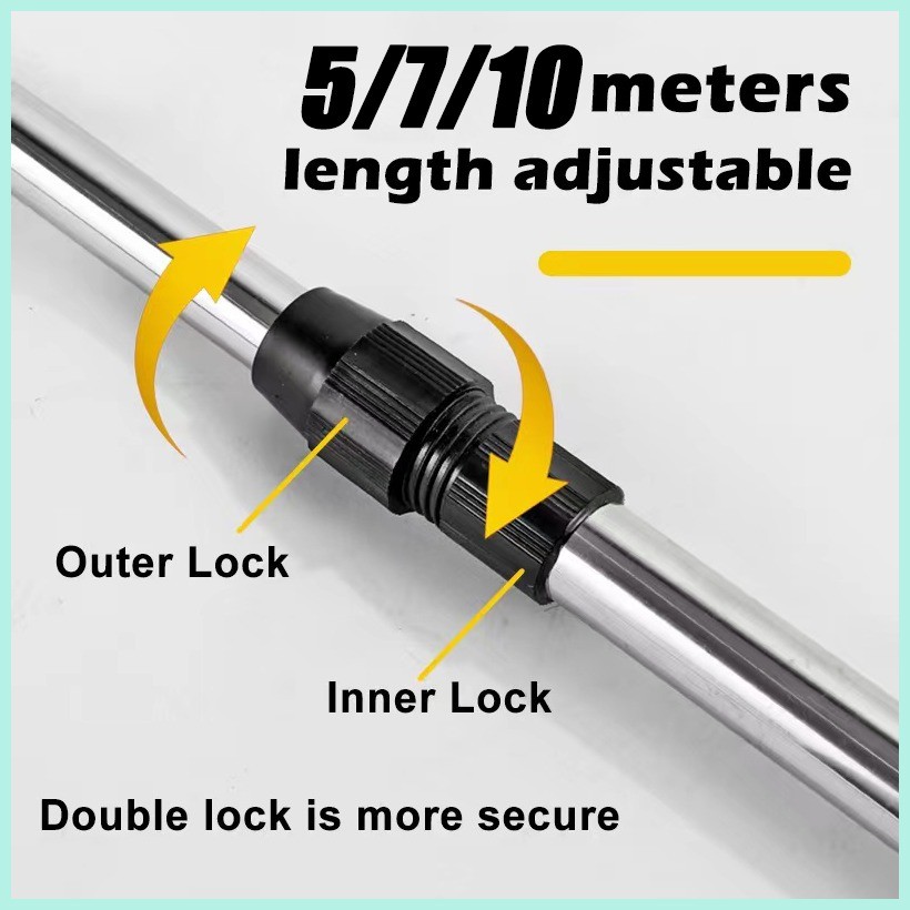 Multifunctional stainless steel long rod retractable high altitude ...