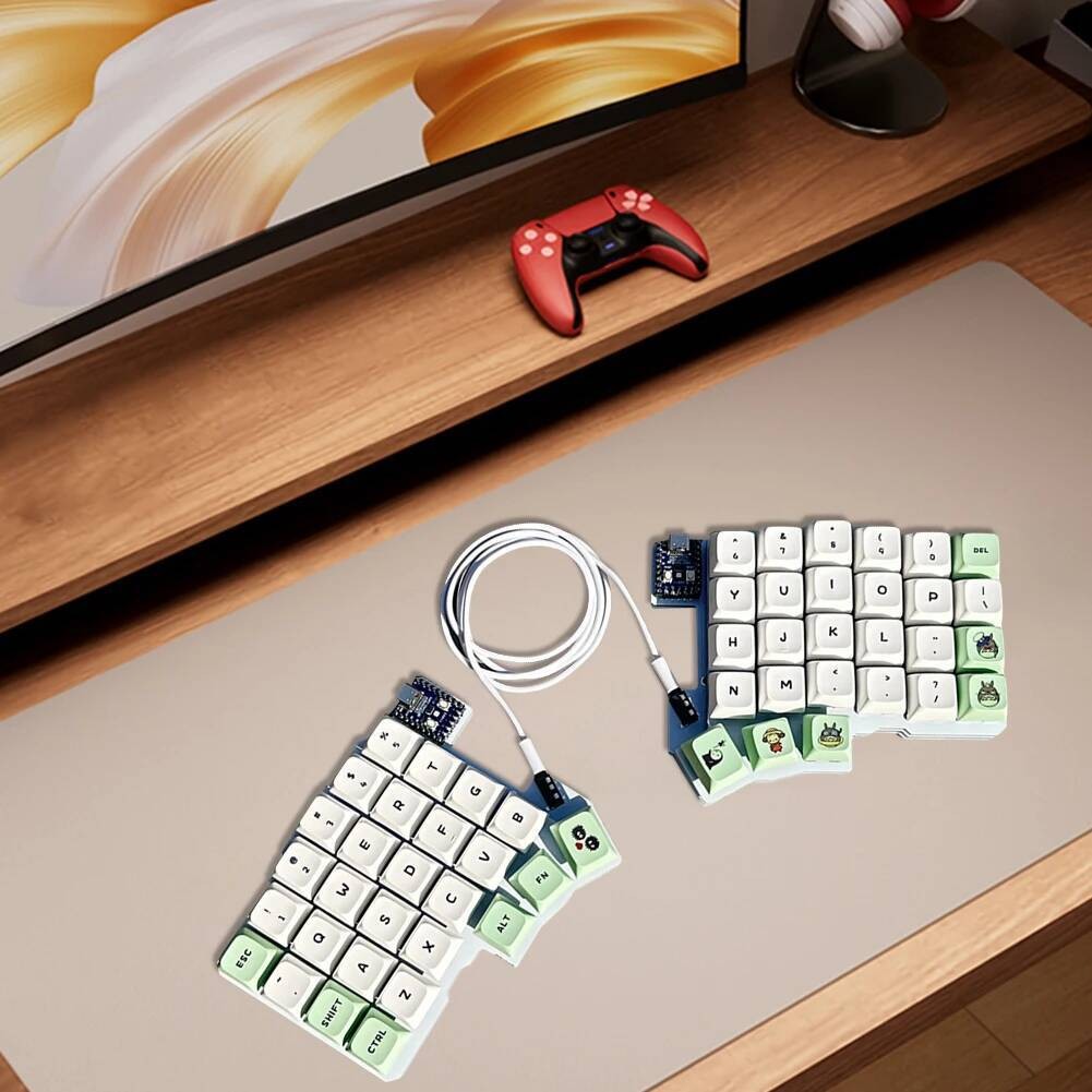 Wired Split Ergonomics Hot Swap Split-layout Keyboard port Q/VIAL ...