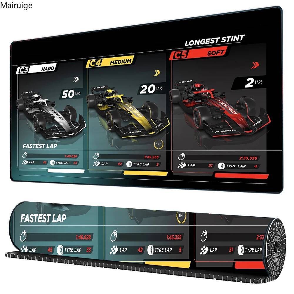 MINISO Speedway Style Formula 1 Racing Mouse Pad Cute HD Desk Mat ...