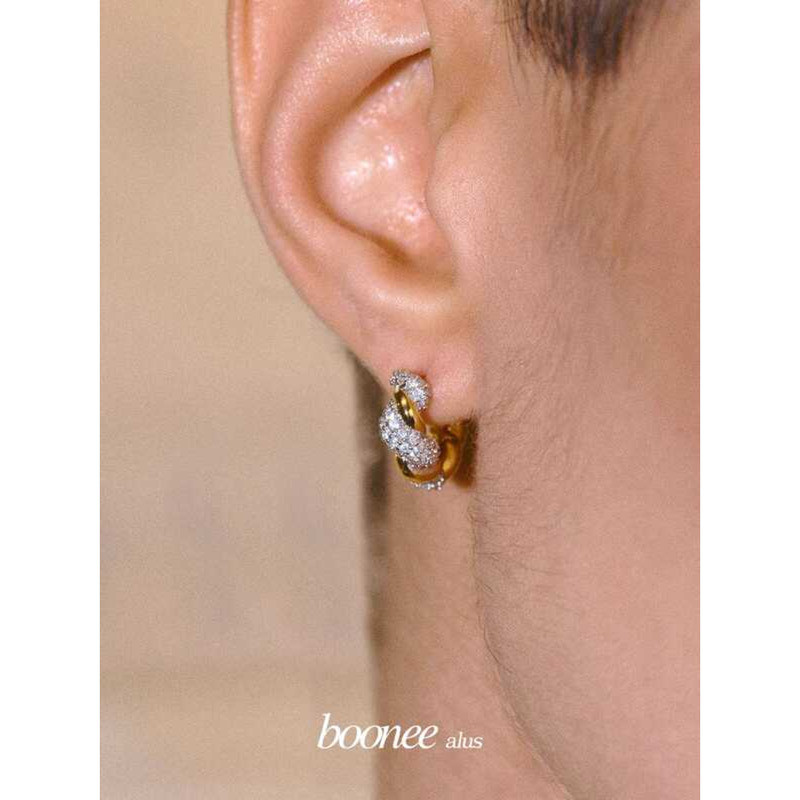 Boonee 2 ☆ Alus Gold Zircon ury High-End Hoop Design Earrings For Women ...