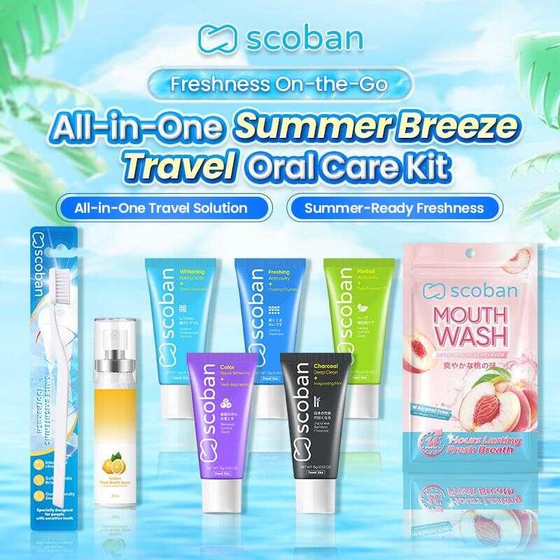 【Travel ALL IN One】Scoban Summer Breeze Toothpaste Whitening Baking ...