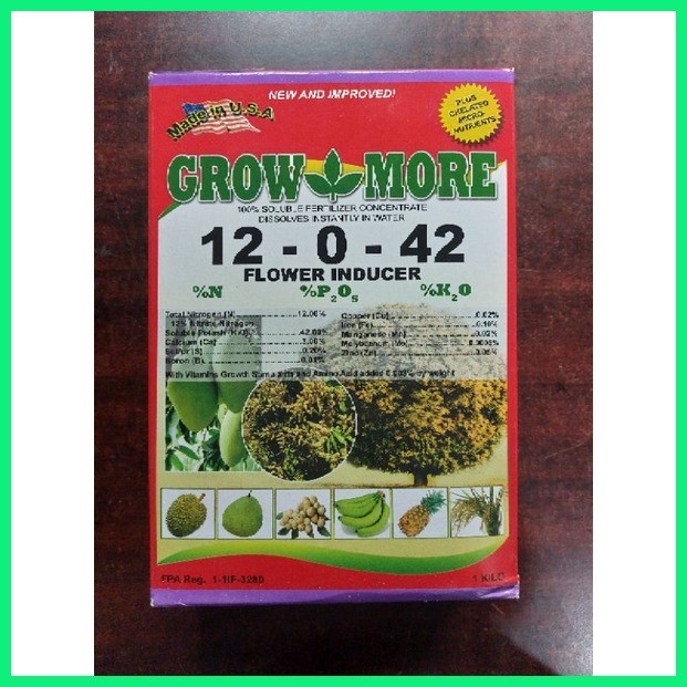 Grow More NPK 12-0-42 (1 kilo) Foliar Flower Inducer | Shopee Philippines
