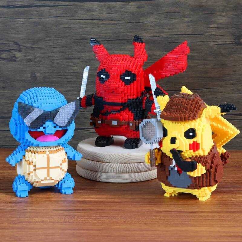 Building Series Blocks Snorlax Deadpool Pikachu Psyduck Squirtle Togepi ...
