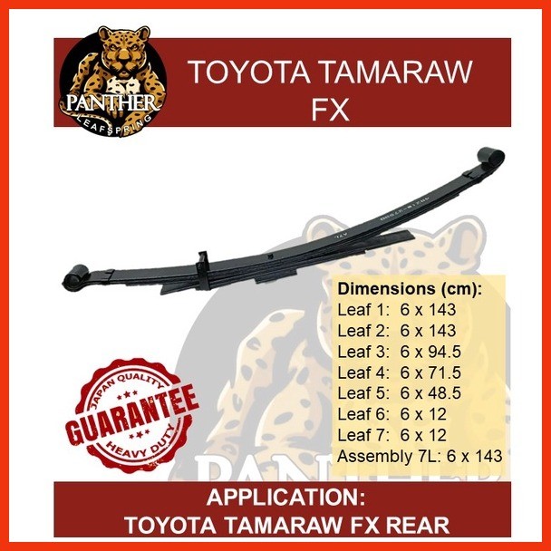 Molye / Leaf Spring for Toyota Tamaraw FX Rear (MATIBAY) | Shopee ...