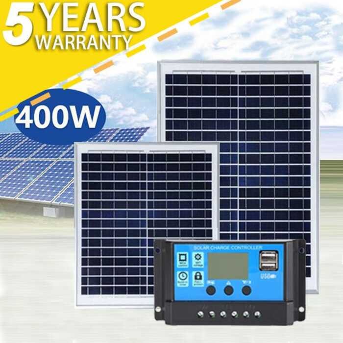 【Cod 24H Ship】Solar Panel 400W 18V Pv Solar Module Cell Generator Set ...