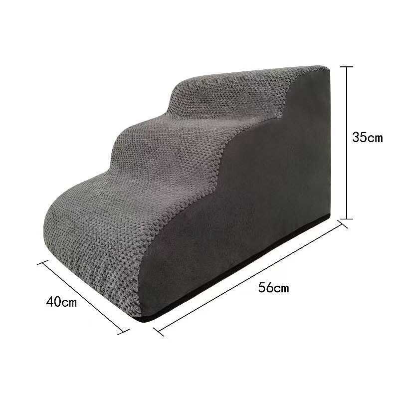 Dog Stairs Removable Washable Pet Climbing Ladder Gray Sponge Steps For ...