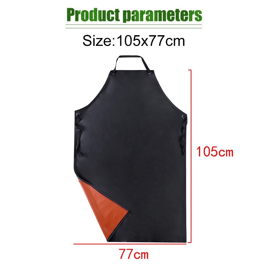 Thickened PVC Apron 110x80CM Acid Alkali Resistant Waterproof Oil Proof ...