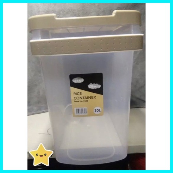 Summit Plastic Rice Container Rice Dispenser Box 10L 20L | Shopee ...