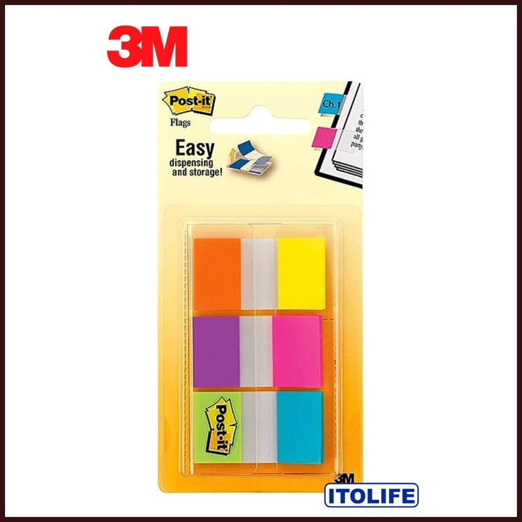 ♨ 3M Post-it Flags 6 Assorted Colors Pack 680-EG-ALT | Shopee Philippines
