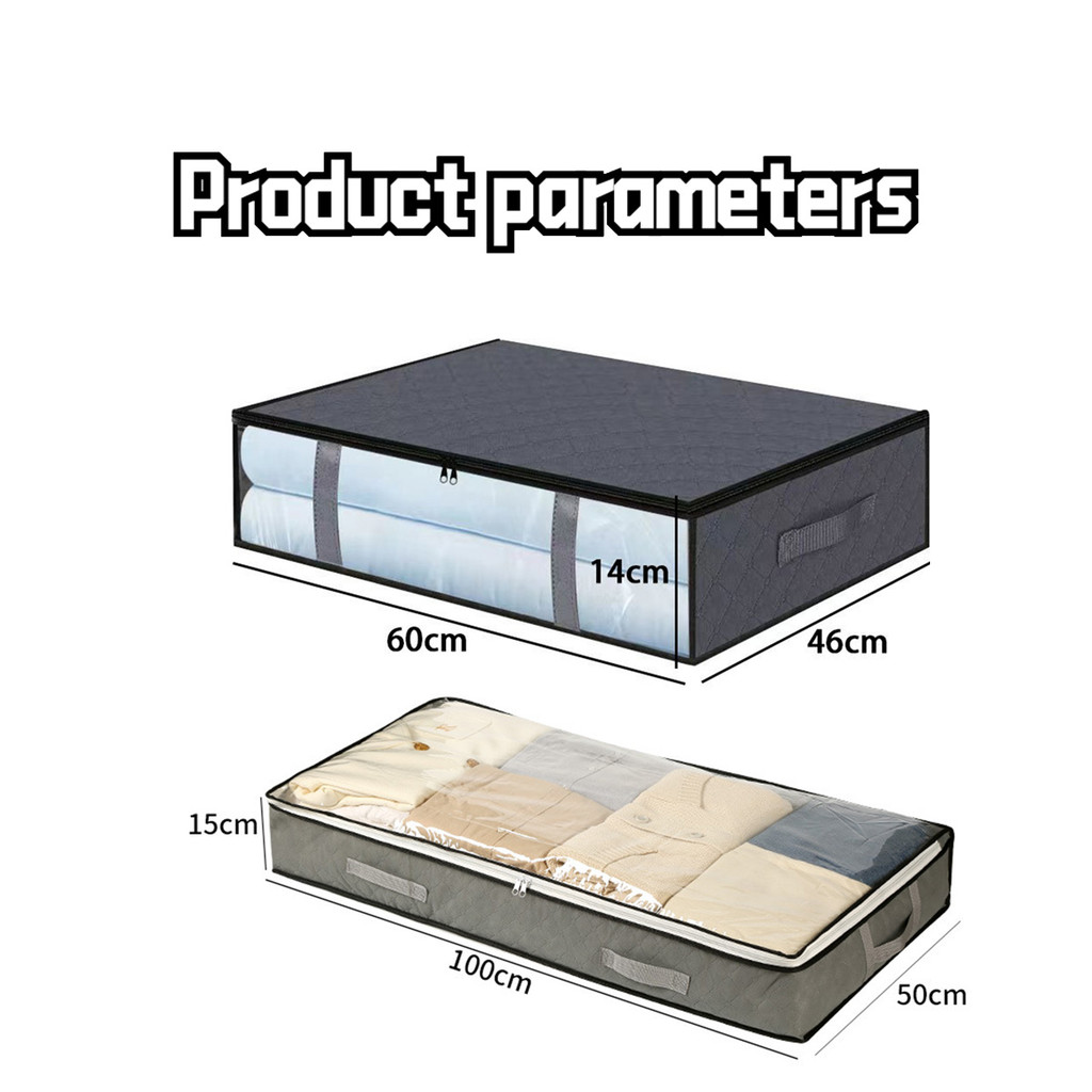 Quilt Container With Clear Window Under Bed Storage Save Space ...