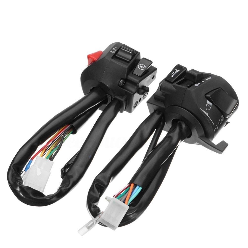 Left Right Handle Switch Universal Motorcycle Handlebar Mount on Off ...