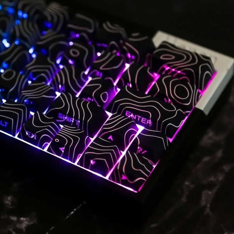 Contour 4.0 Side Engraved Keycap PBT Translucent 97 Key Gaming ...