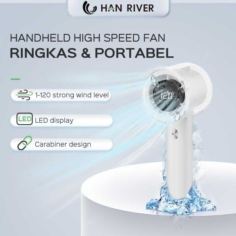 A79 HAN RIVER Handheld Fan Mini Rechargeable Strong Wind 120 Speed ...