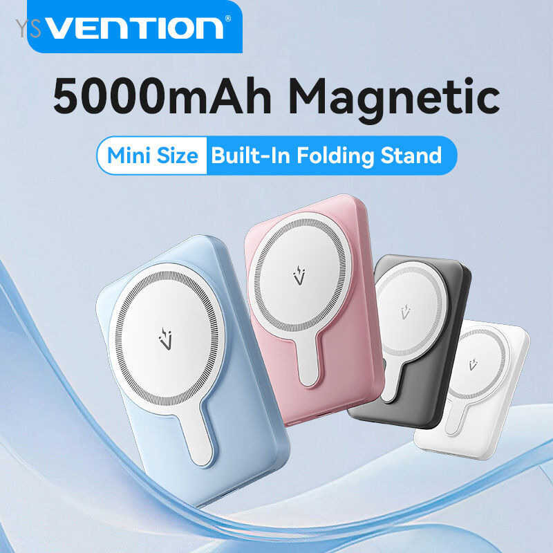 5000Mah Power Vention Magnetic Bank Wireless Powerbank For Iphone 16 15 ...