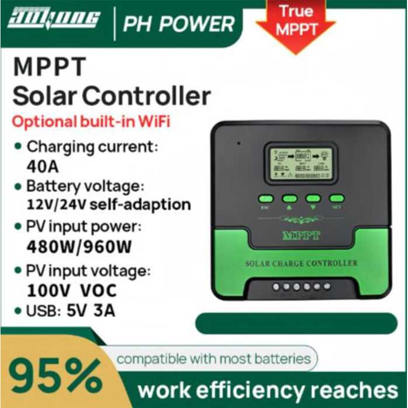 【New Arrival】Mppt Solar PV Charging Controller 12V/24V Intelligent ...
