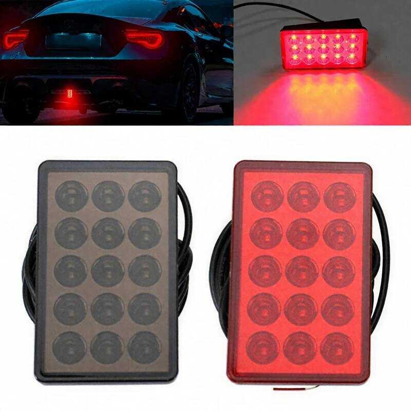 W F1 Style LED Brake Auto Flash Warning Reverse Stop Safety Tail Light ...