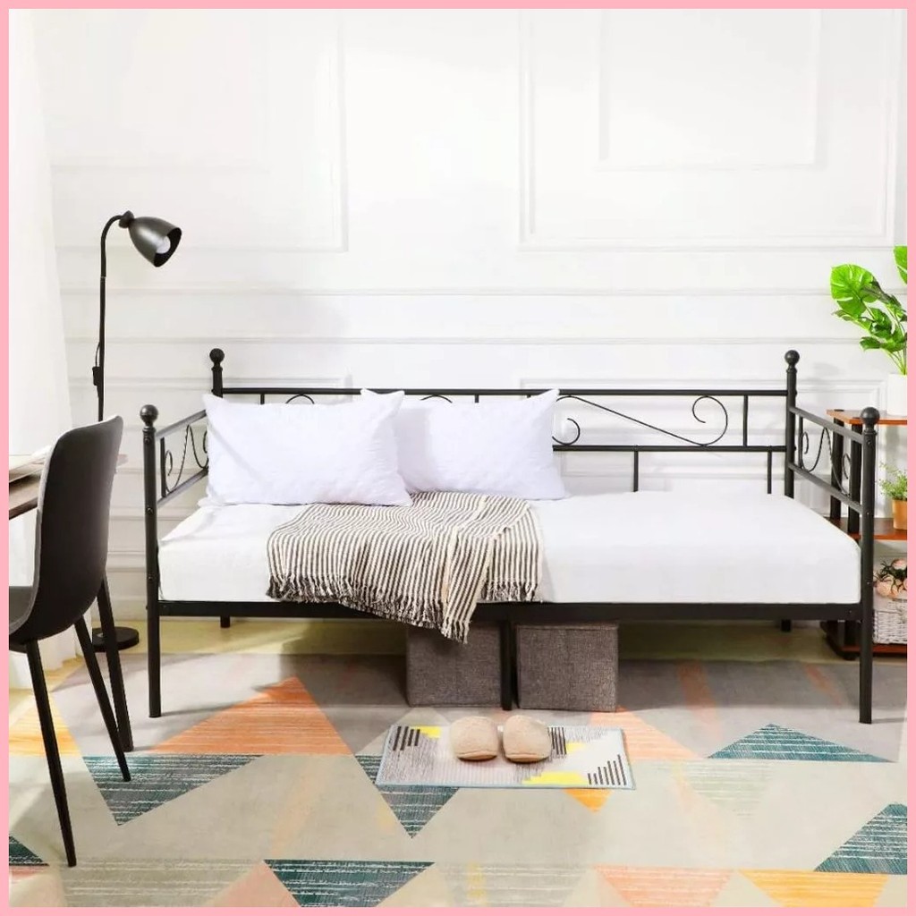 Simple Metal Daybed Frame Guest Sofa Bed Daybeds for Living Room ...
