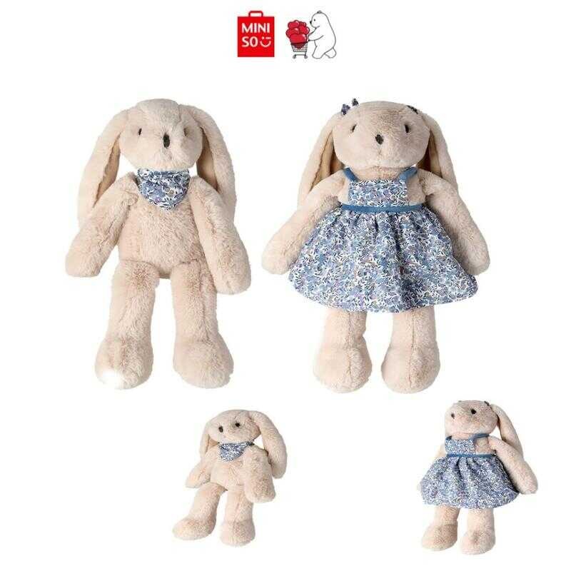 Miniso 8In Scarf Rabbit Plush Toy - Softest Fabric Cuddly Companion For ...