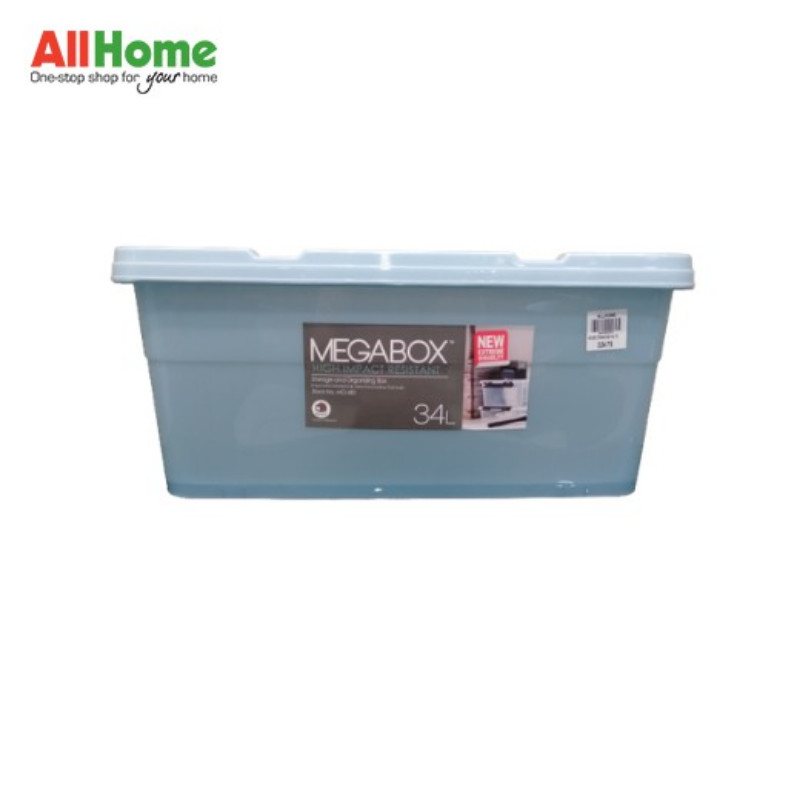 MEGABOX Storage Box 34 Liters (Trans Blue, Trans Clear) | Shopee ...