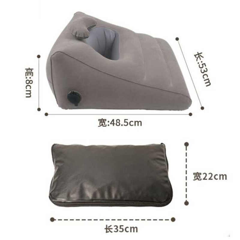 Inflatable Wedge Pillow Lightweight Travel Bed Leg Rest Lifter Cushion ...