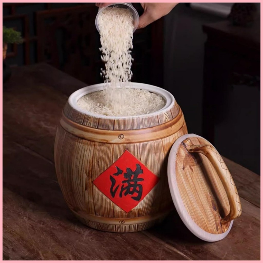 Rice storage container sealed ceramic jar with cover rice dispenser 5 ...