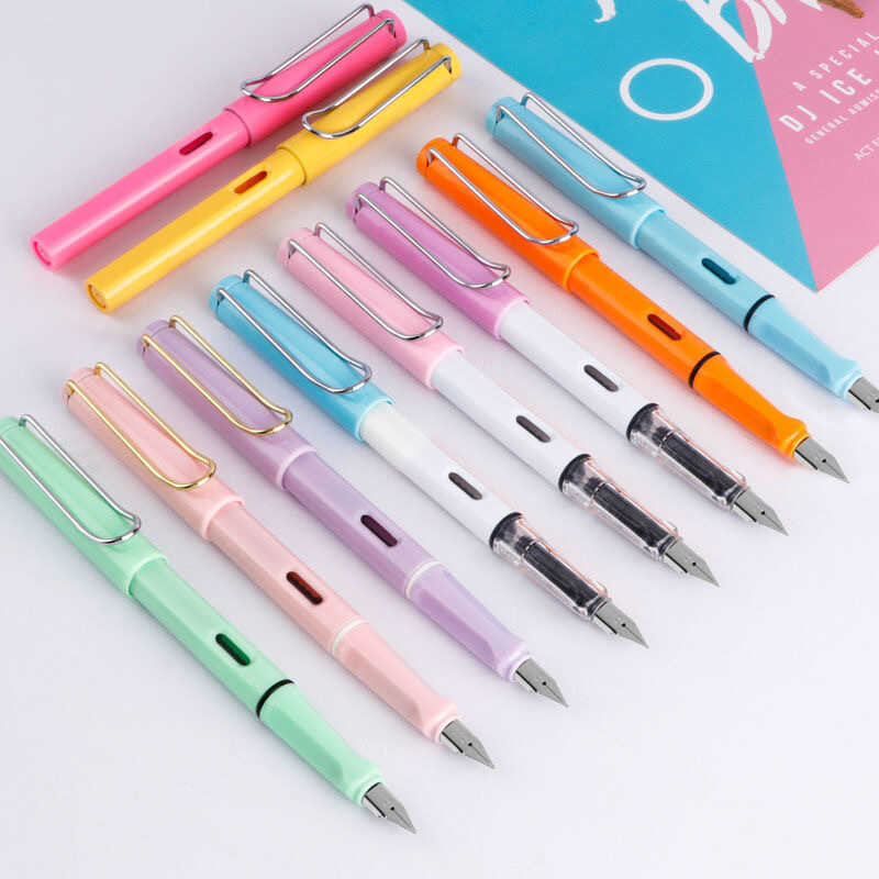 Student Colorful Hand-drawn Fountain Pen Ink Cartridge Dual-use Writing ...