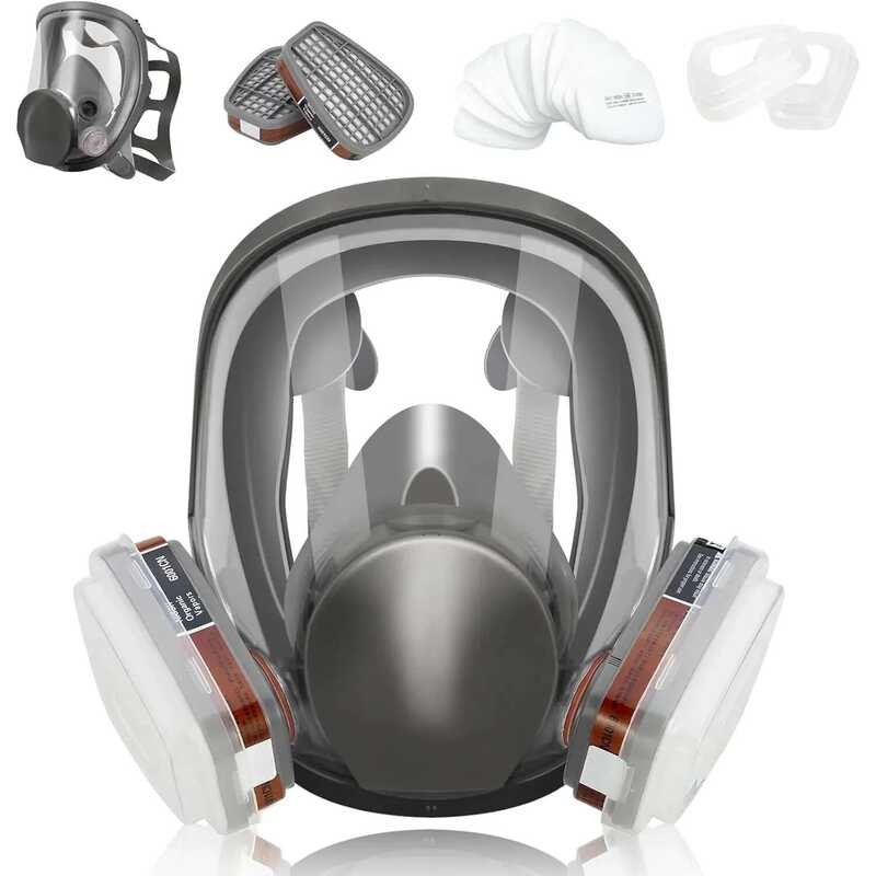 Mask 6800 Large Size Reusable Full Face Respirator Gas Paint Sprayer ...