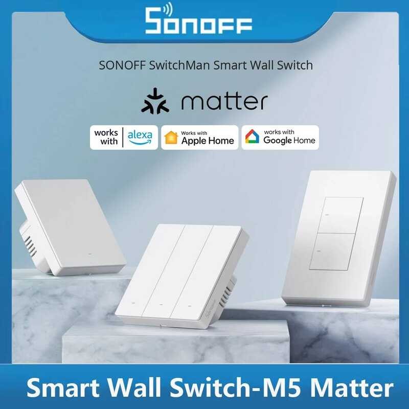 SONOFF M5 Matter Smart Wall Switch 120/86 Type Push Button Switch 1/2/3 ...
