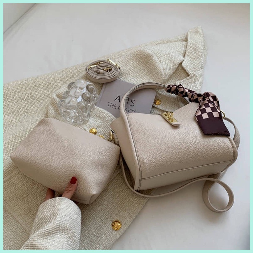 Street Trend Small Bucket Bag Double Purpose 2-in-1 Handbag Korean ...