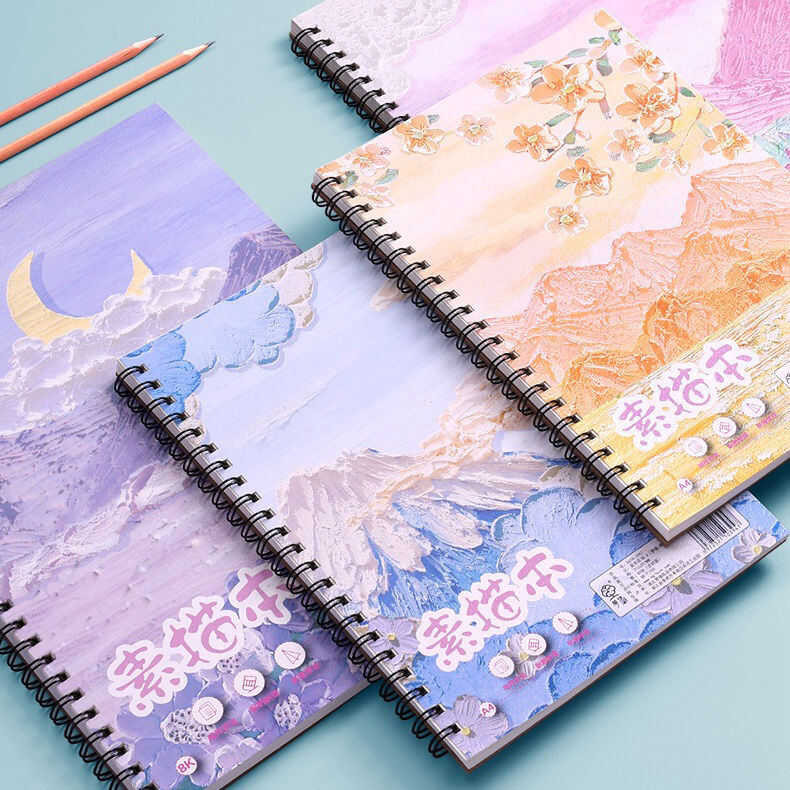 SS A4 Thick Hard Case Art Graffiti Painting Drawing Sketchbook Edf B79 ...