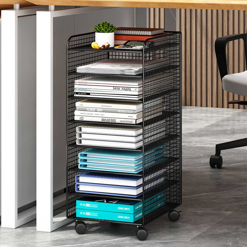 Mobile Office Desk Storage Rack Stand Under Table Document Organizer A4 ...