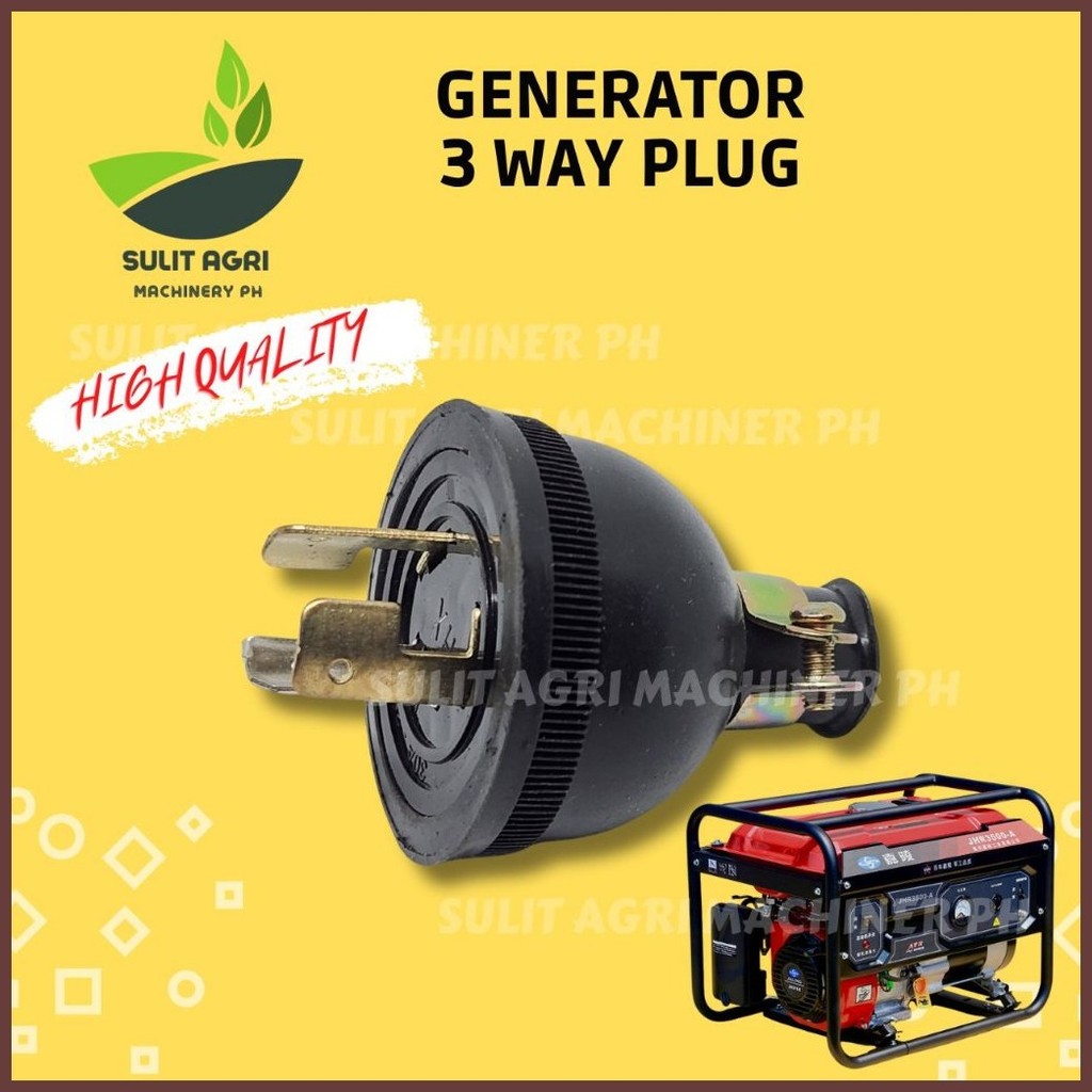 ∝ Generator 3 Way Plug 3 Prong Anti Loose Heavy Duty Gasoline Diesel ...