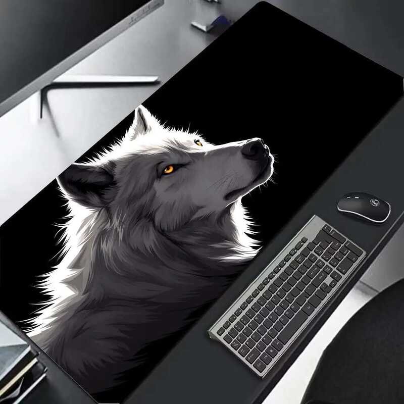 Y Wolf MRGLZY Pad E Around Black The Mouse Computer Table Mat Pad XXL ...