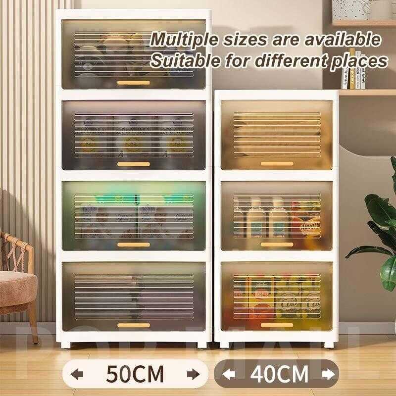 ip Storage Box Locker Multi Layers Organizing Box Transparent Flip-Top ...