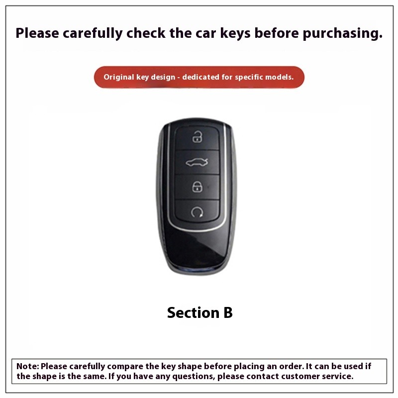 TPU Smart key accessories suitable for Chery C5 ev/Tiggo 8pro/Tiggo ...
