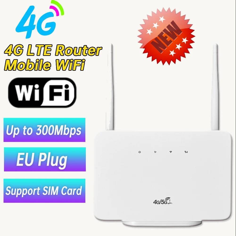 LTE 4G Modem With SIM Card Slot 300Mbps LAN External WiFi Hotspot ...