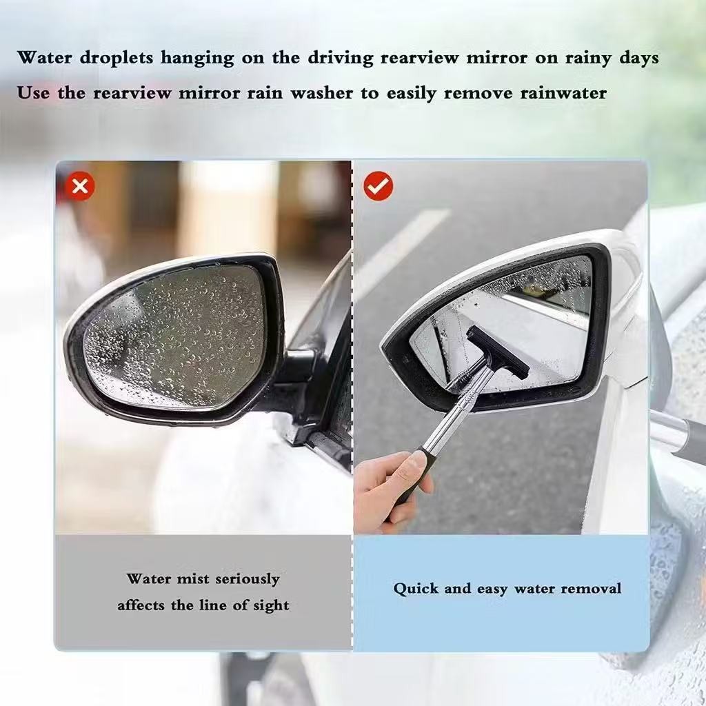 Retractable Car Rearview Mirror Wiper – Long Rod Portable Cleaner for ...