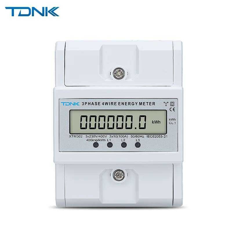 Din Rail Ac230v 380V 3 Phase 4 Wire Energy Power Consumption Monitor ...