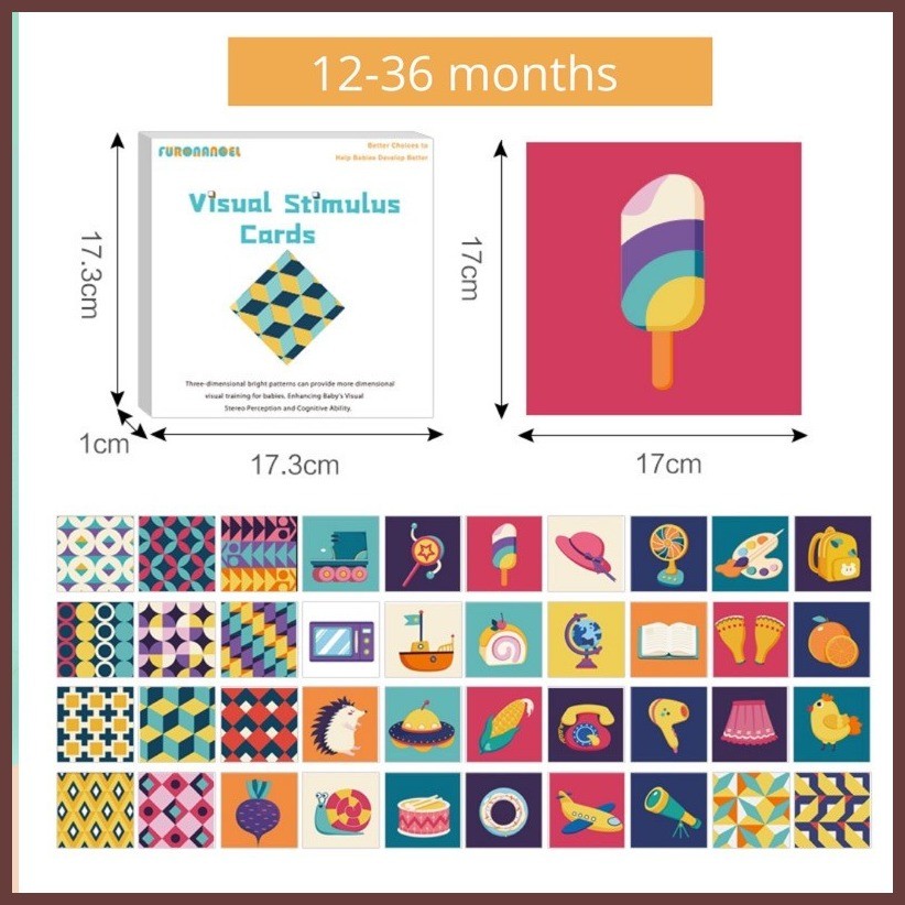 Baby Visual Stimulus Cards Kids Sensory High Contrast Vision ...