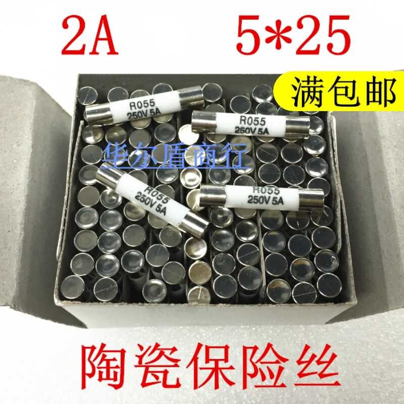 2A 5*25 Ceramic Fuse Tube RO55 R055 100 pieces | Shopee Philippines