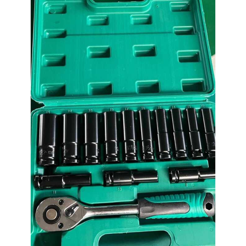 German Japanese Technology Pneumatic Extended Socket 14-Piece Set 1/2 ...
