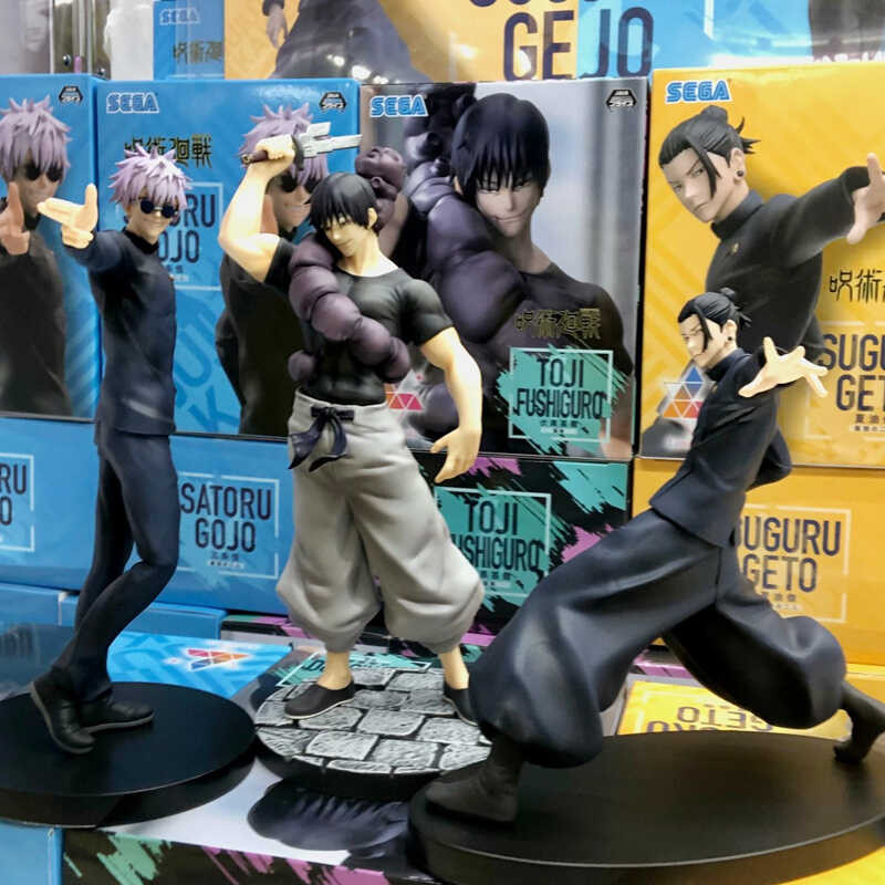 Figurines Anime Fushiguro Toji, Geto Suguru Et Gojo Satoru – Assis Version 12/14 Cm – Set De 3 En PVC – Collection Décoration Cadeau Fan
