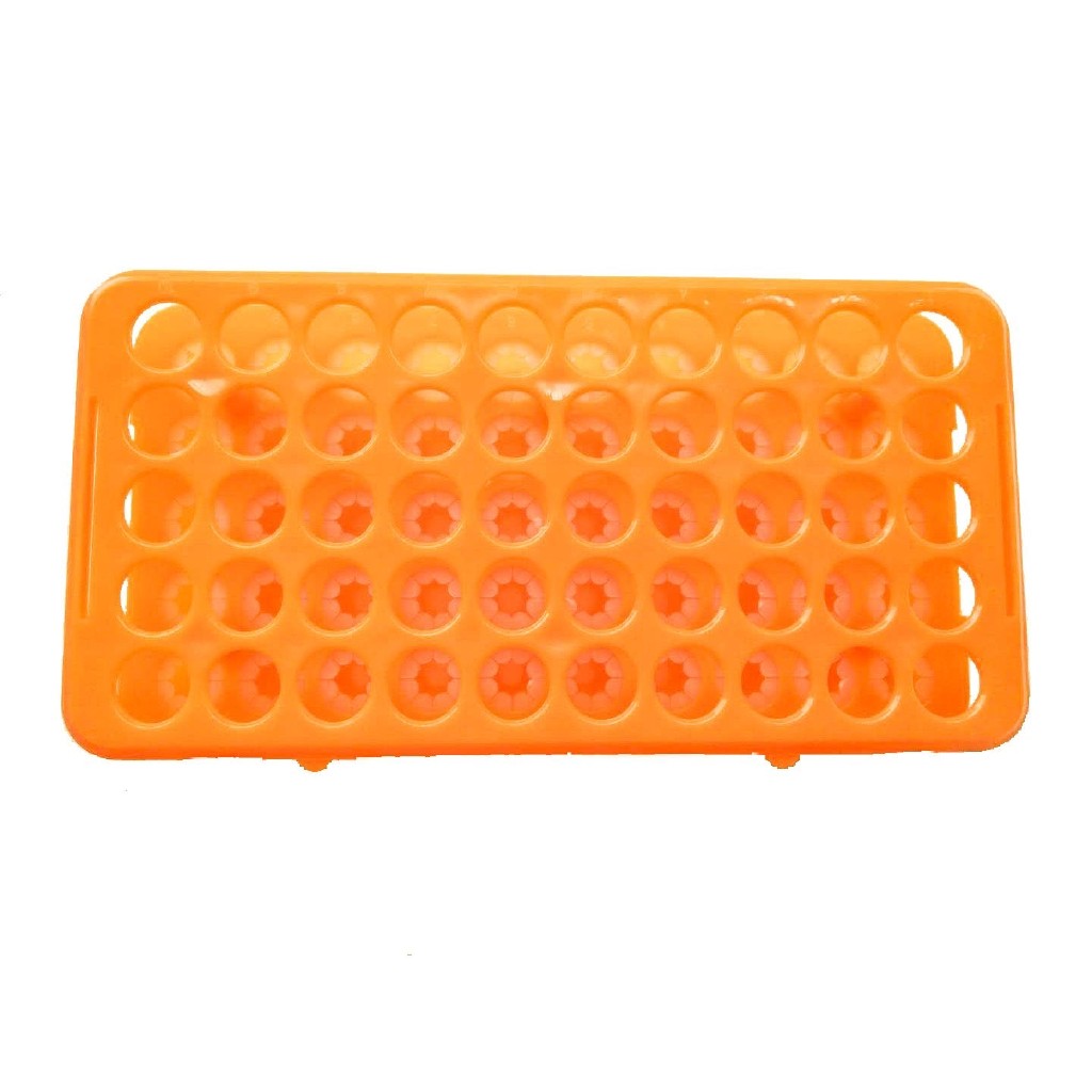 MUHWA Plastic Test Tube Rack with Silicone Pad Tubes 50 Positions 18 mm ...