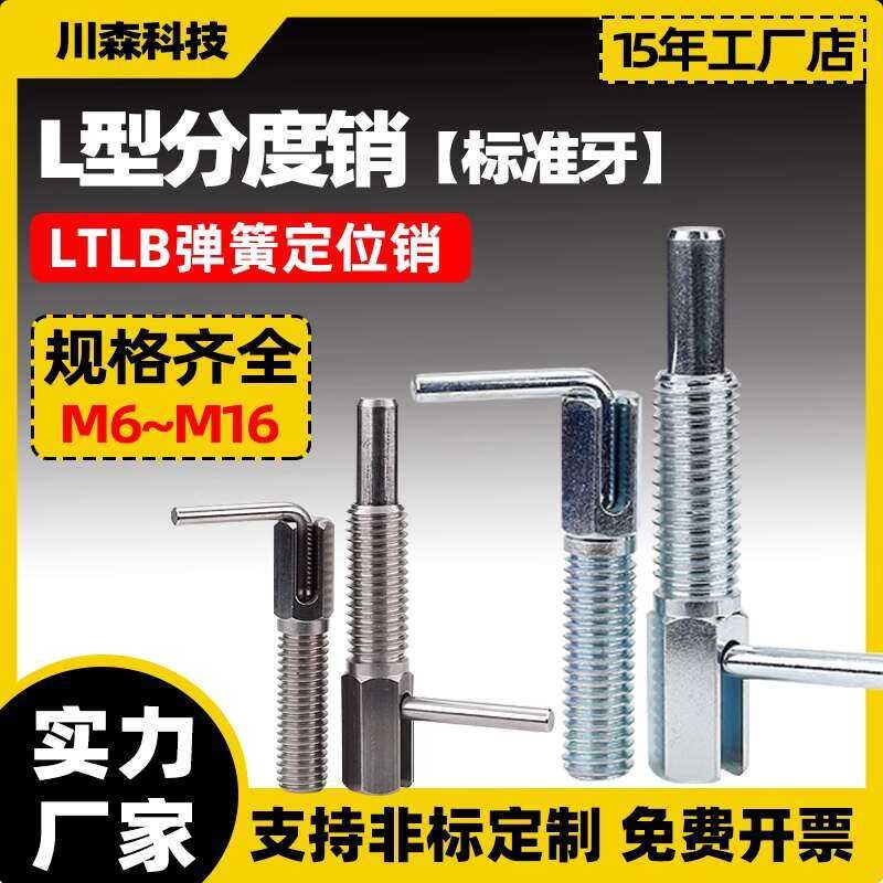 JaBoaRe M12 Spring Plunger Pin – Self-Locking Black Positioning Index Pin, 2 Pack, Corrosion-Resistant