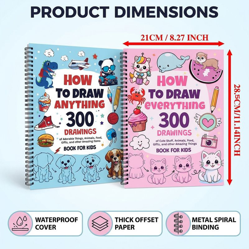 Our Adorable Coloring Book Filled How To Draw Everything 300 Drawings ...